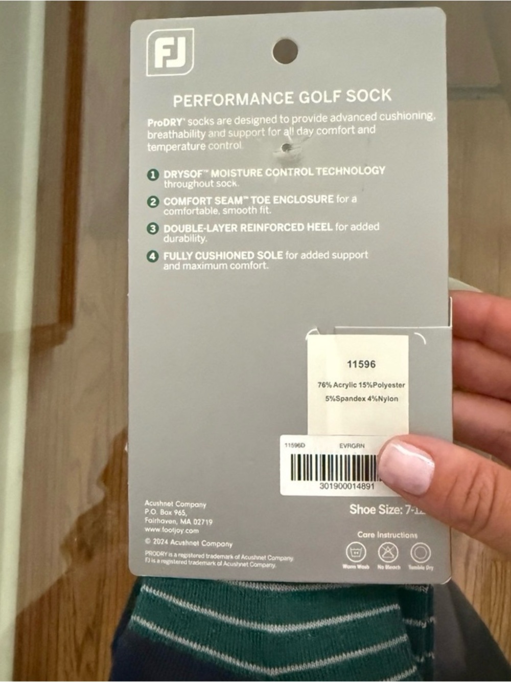 BRAND NEW- Masters Men's Green & Navy Performance Golf Socks - Picture 2 of 2